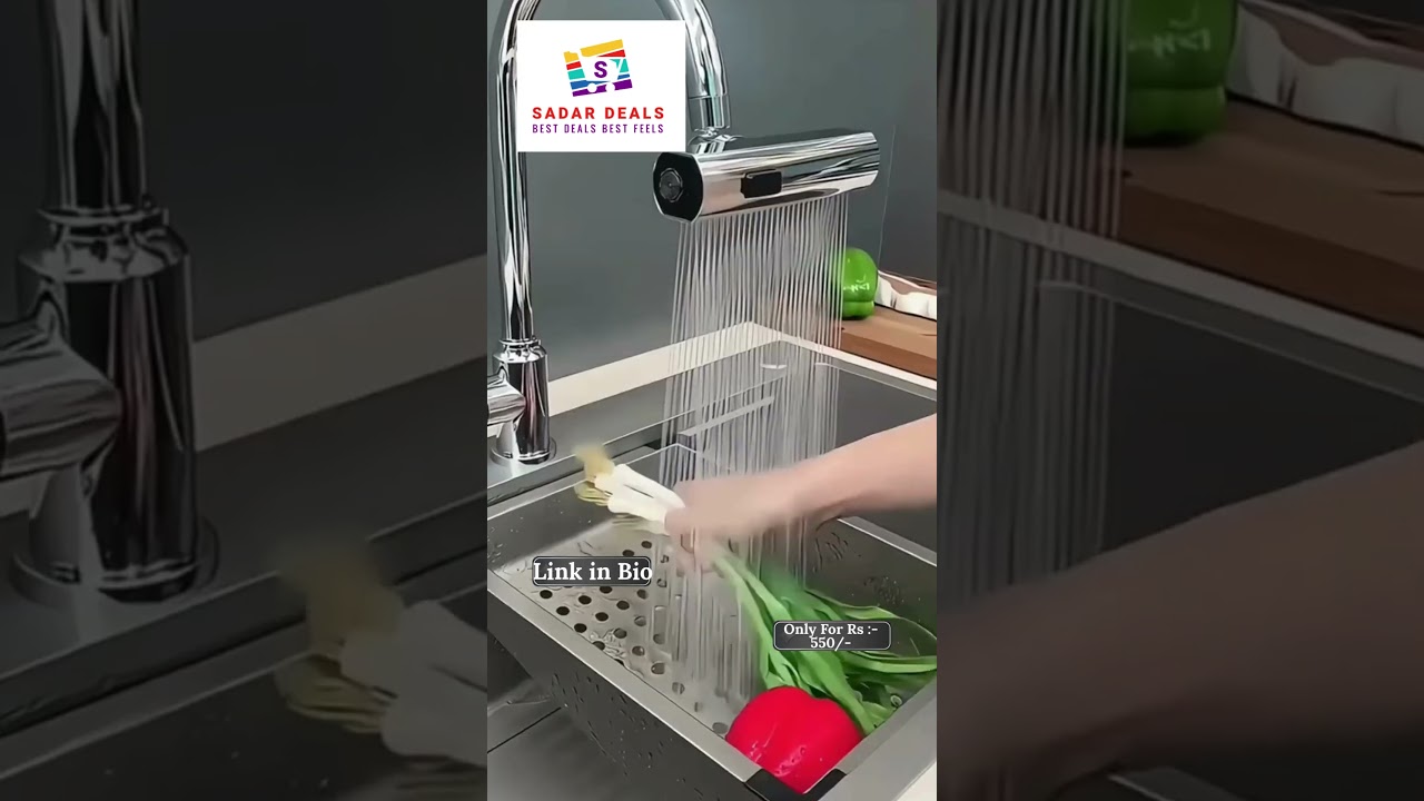 360&deg; Rotating Waterfall Kitchen Faucet &ndash; Touch & Swivel Sink Extender (4 In 1 )