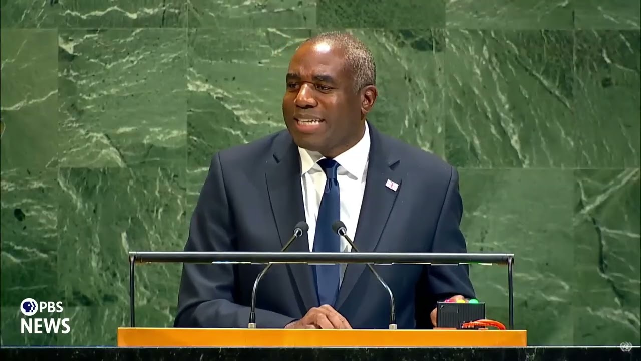 WATCH: UK's David Lammy denounces Israel's actions in Gaza as 'indefensible' at U.N. meeting