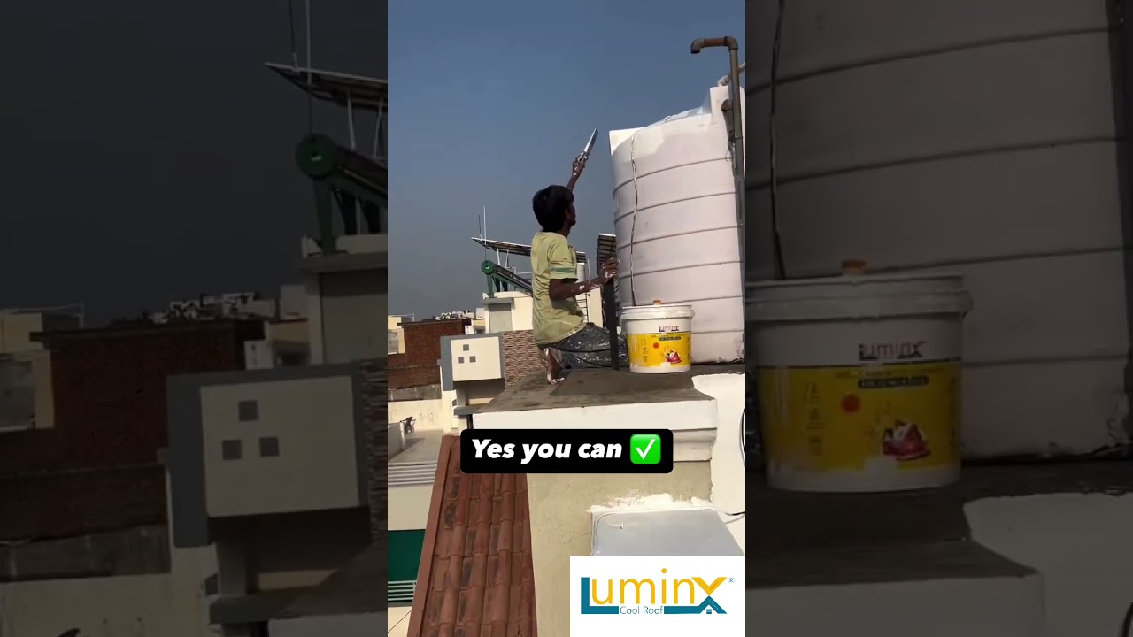 LuminX: Cool Roof Paint on a Water Tank #summer #coolroofpaint #cooling