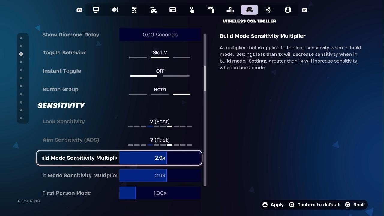 My fortnite settings.