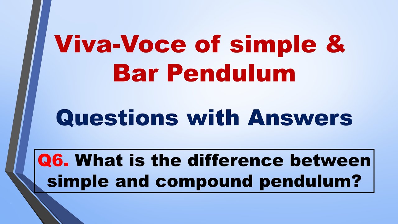 Bar-Pendulum Viva-Voce | Practical File