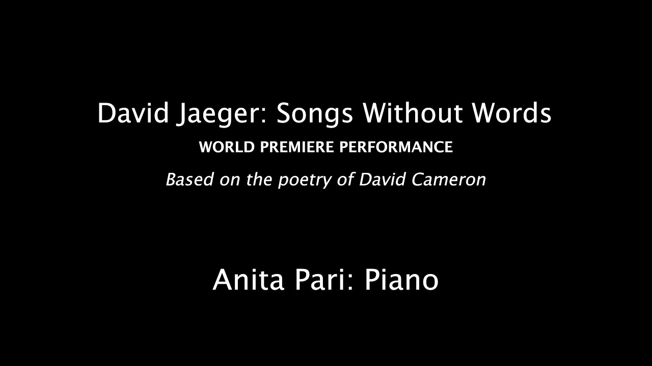 David Jaeger: Songs Without Words