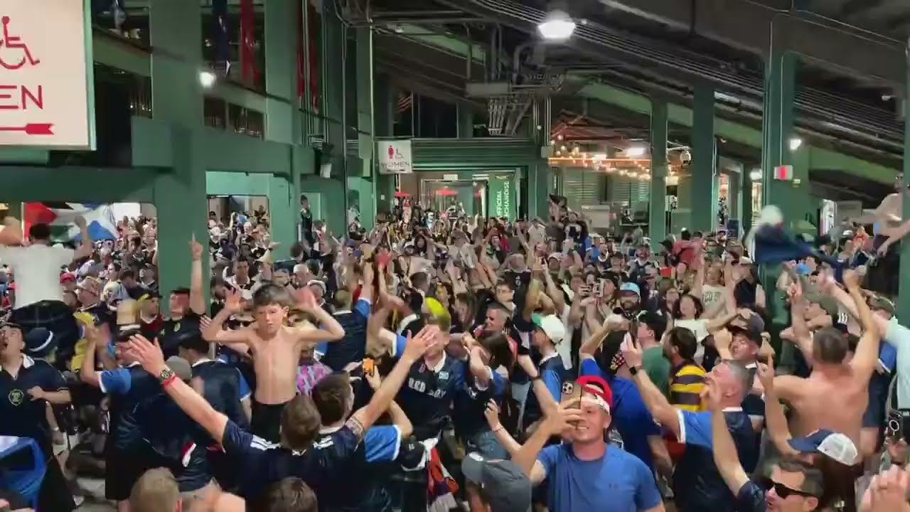 Scotland Fans take over Boston Red Sox Fenway Park | Super John McGinn song
