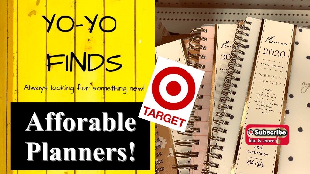 MORE AFFORDABLE PLANNERS AT TARGET FOR YOUR 2020 SETUP