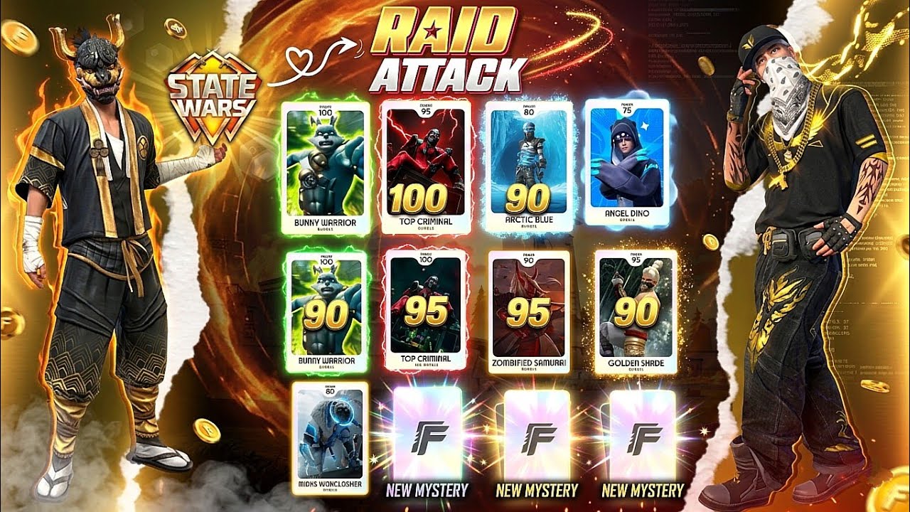 New Raid Attack Event Free Fire 🤯💥 | Poker Mp40 Return Date | free fire new event | ff new event 
