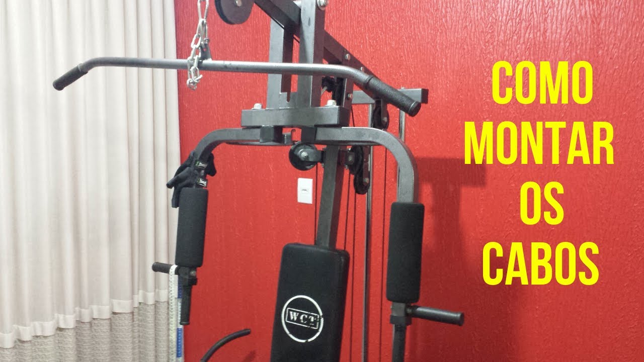 Montagem dos cabos da estação de musculação wct fitness