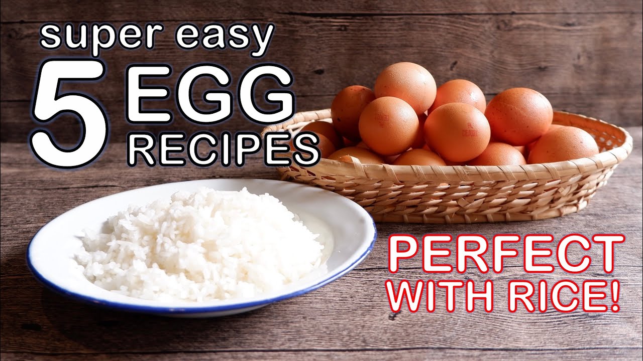 5 Easiest Egg Recipes! Great with Rice for Lunch or Dinner 鸡蛋拌饭食谱 Chinese Egg on Rice Recipes