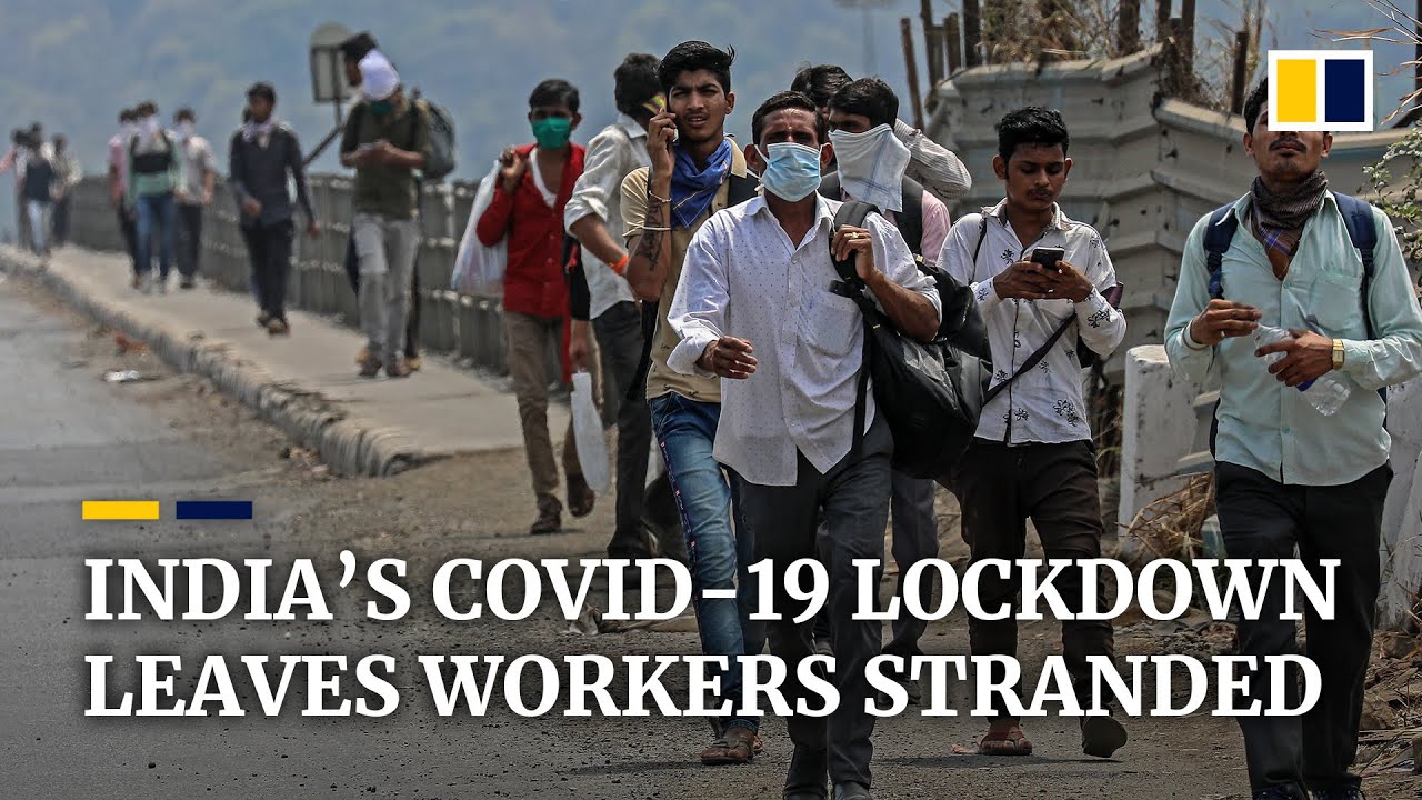 Coronavirus: Chaos across India as thousands of stranded migrant workers flee cities under lockdown