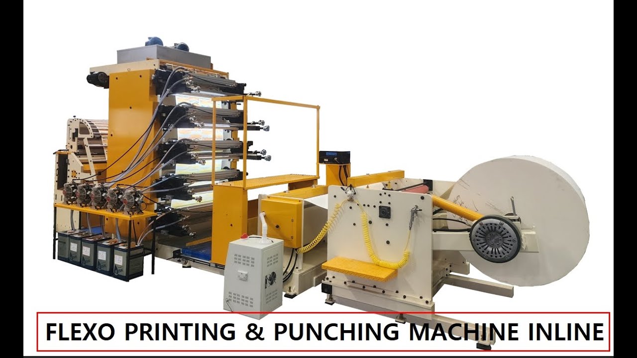 Paper cup Flexo Printing & punching machine inline