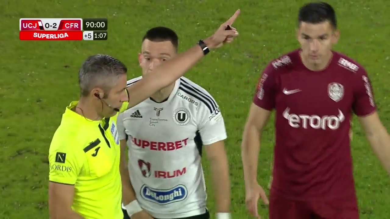 REZUMAT | U Cluj - CFR Cluj 1-2. Trei penalty-uri într-un meci încins