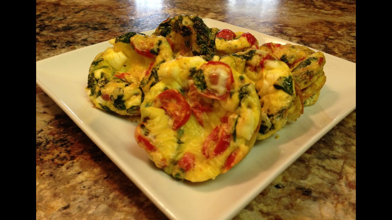Mediterranean Breakfast Egg Muffin - HASfit Healthy Breakfast Recipes - Egg Recipe - Eggs Recipes