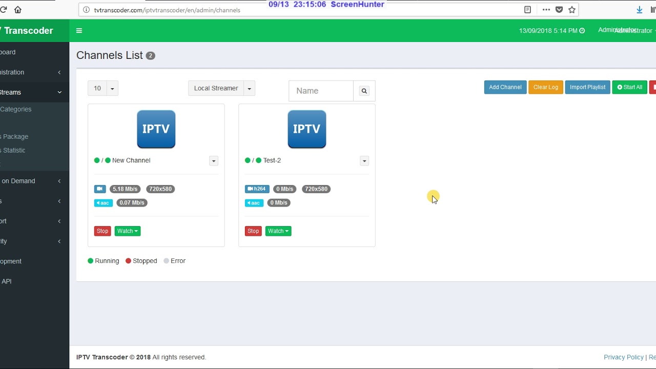IPTVTranscoder channels and activation codes (https://www.iptv-soft.net)