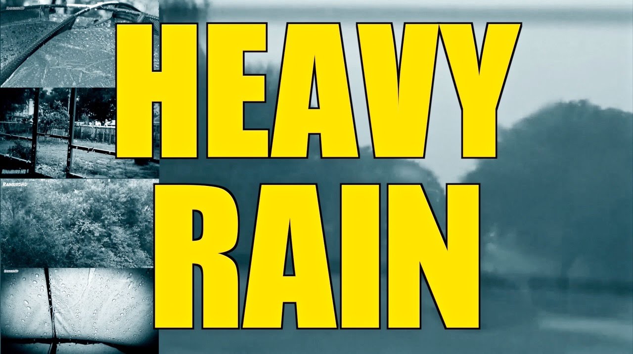 Heavy Pouring Rain and Thunder | 2 Hours | 