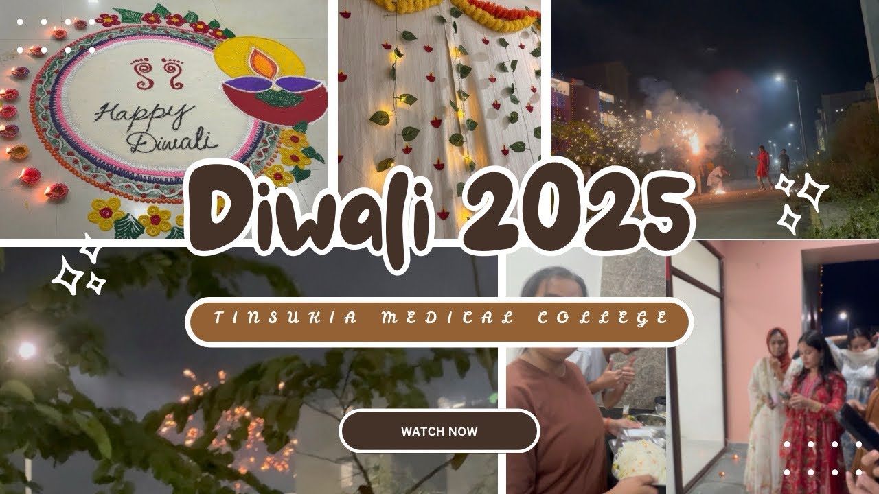 Diwali 2025 celebration at Tinsukia Medical College🌼🩷 #youtube #youtuber #medico #mbbs #hostellife 