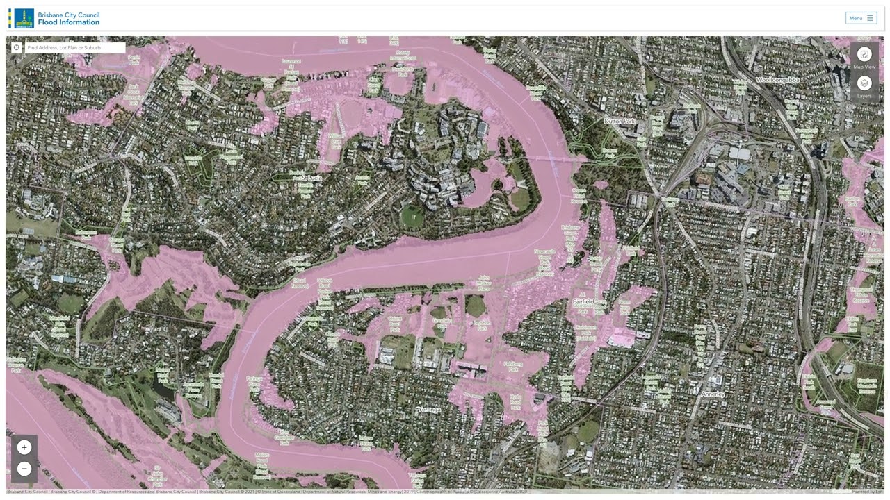 Brisbane 2022 Flooding Map - Graceville, Chelmer, Yeronga, Fairfield, West End, St Lucia, Toowong