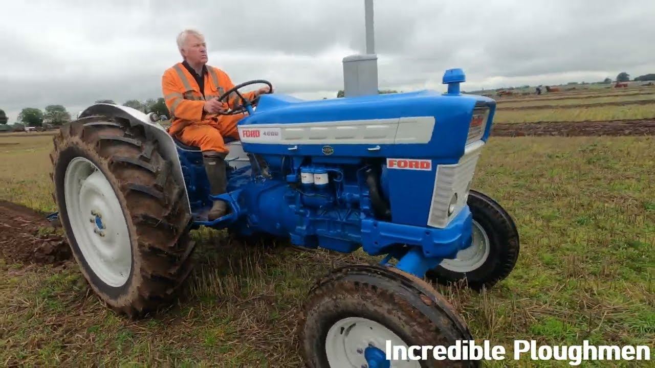 1966 Ford 4000 3.3 Litre 3-Cyl Diesel Tractor (64 HP)  with Ransomes Plough