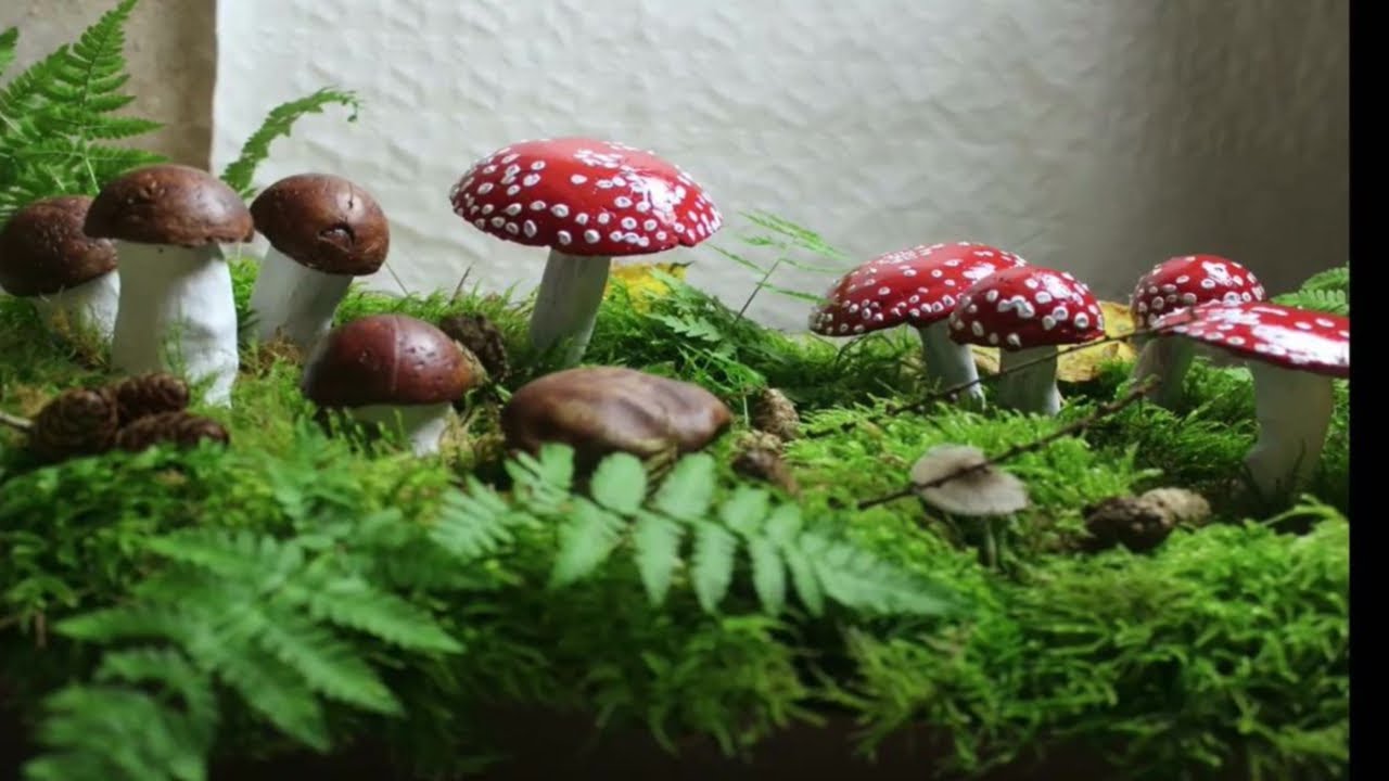 So einfach Steinpilz und Fliegenpilzdeko basteln / Make porcini mushroom and fly agaric decoration
