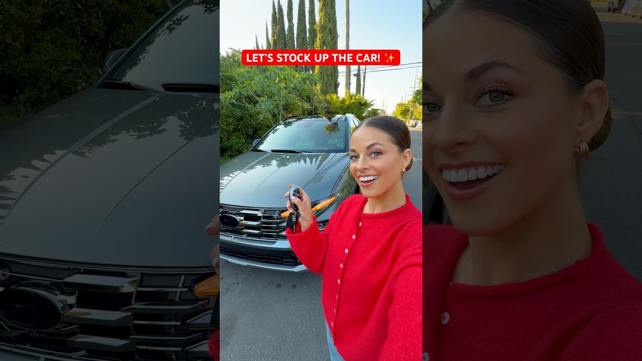 Stock my new car with me! 🚙 💨 #hyundaitucson #restock #carvlog