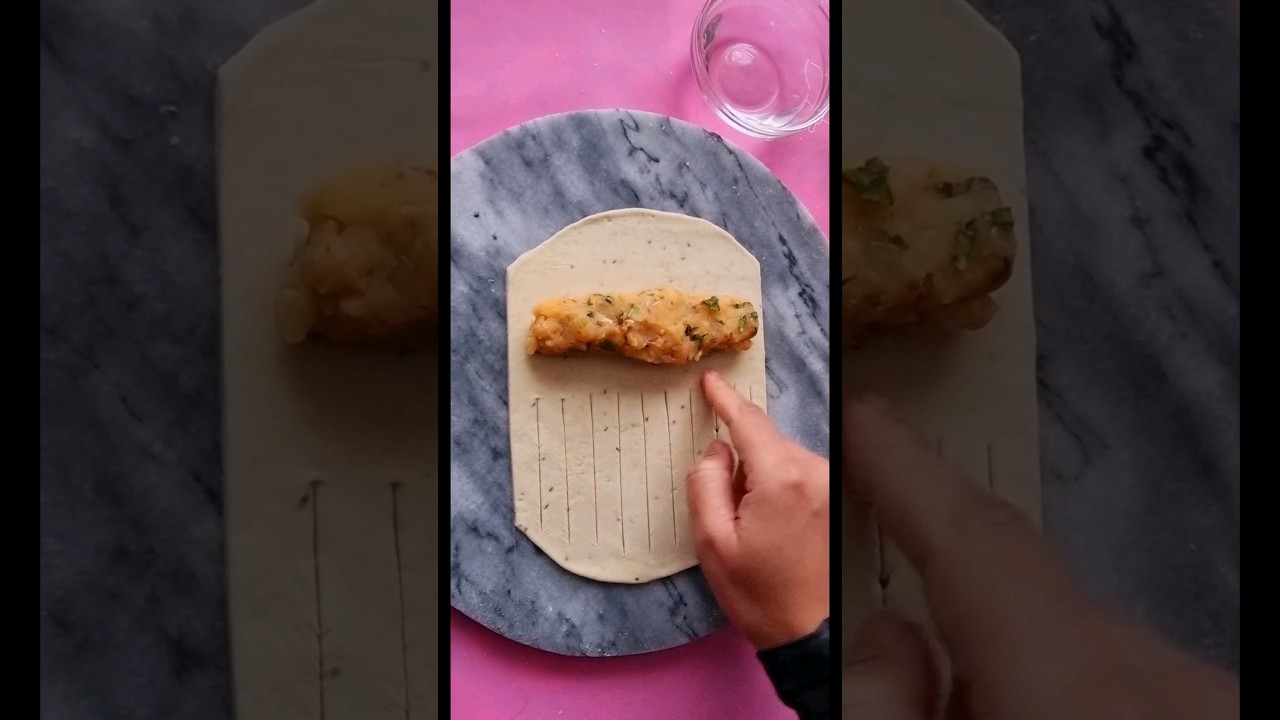 Trending ring Samosa folding method.Ramadan special unique Samosa folding technique#viral #trending