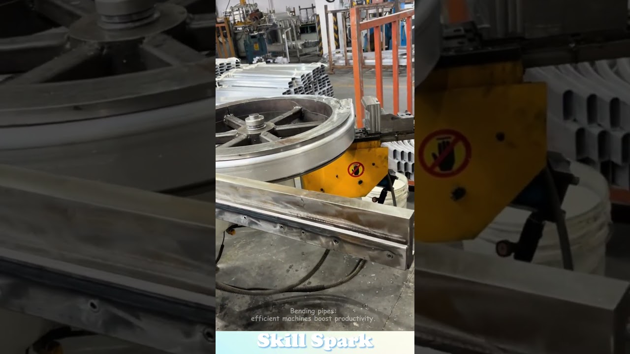 Bending pipes: efficient machines boost productivity. #satisfying #machine