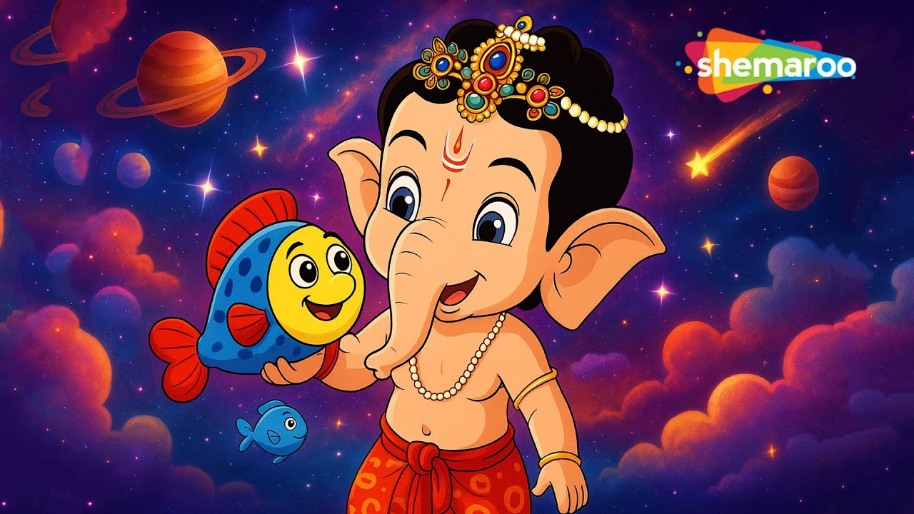 बाल गणेश जी के साथ मछली जल की रानी  और अन्य लोकप्रिय हिंदी बच्चों के कविता  | Rhymes for Kids