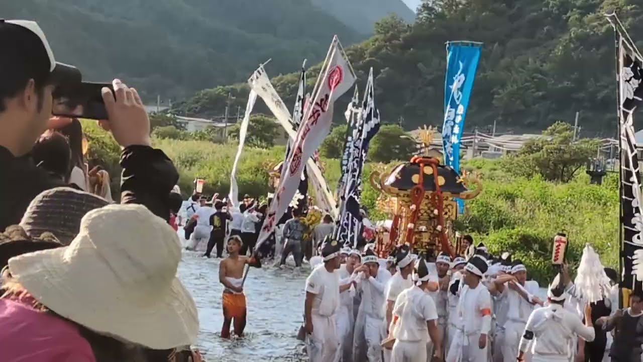 令和７年大槌町小鎚神社祭典　大槌祭り⑨神輿小鎚川渡り