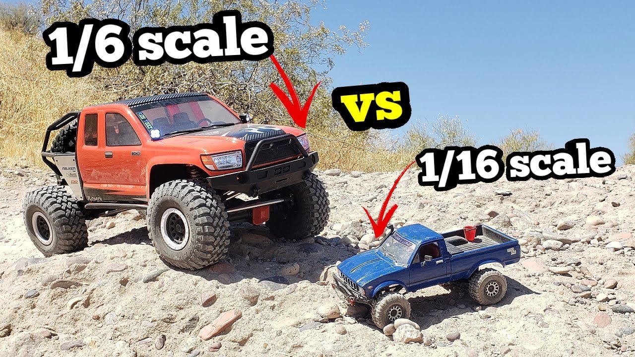 Big vs Small RC Crawler.