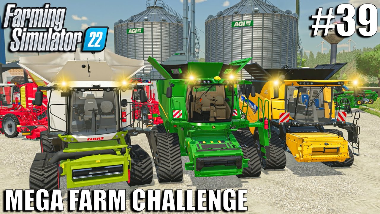 Starting THE BIGGEST HARVEST of THE YEAR | MEGA FARM Challenge | Farming Simulator 22