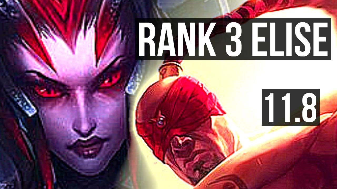 ELISE vs LEE SIN (JUNGLE) | Rank 3 Elise, 15/1/8, Legendary | JP Grandmaster | v11.8