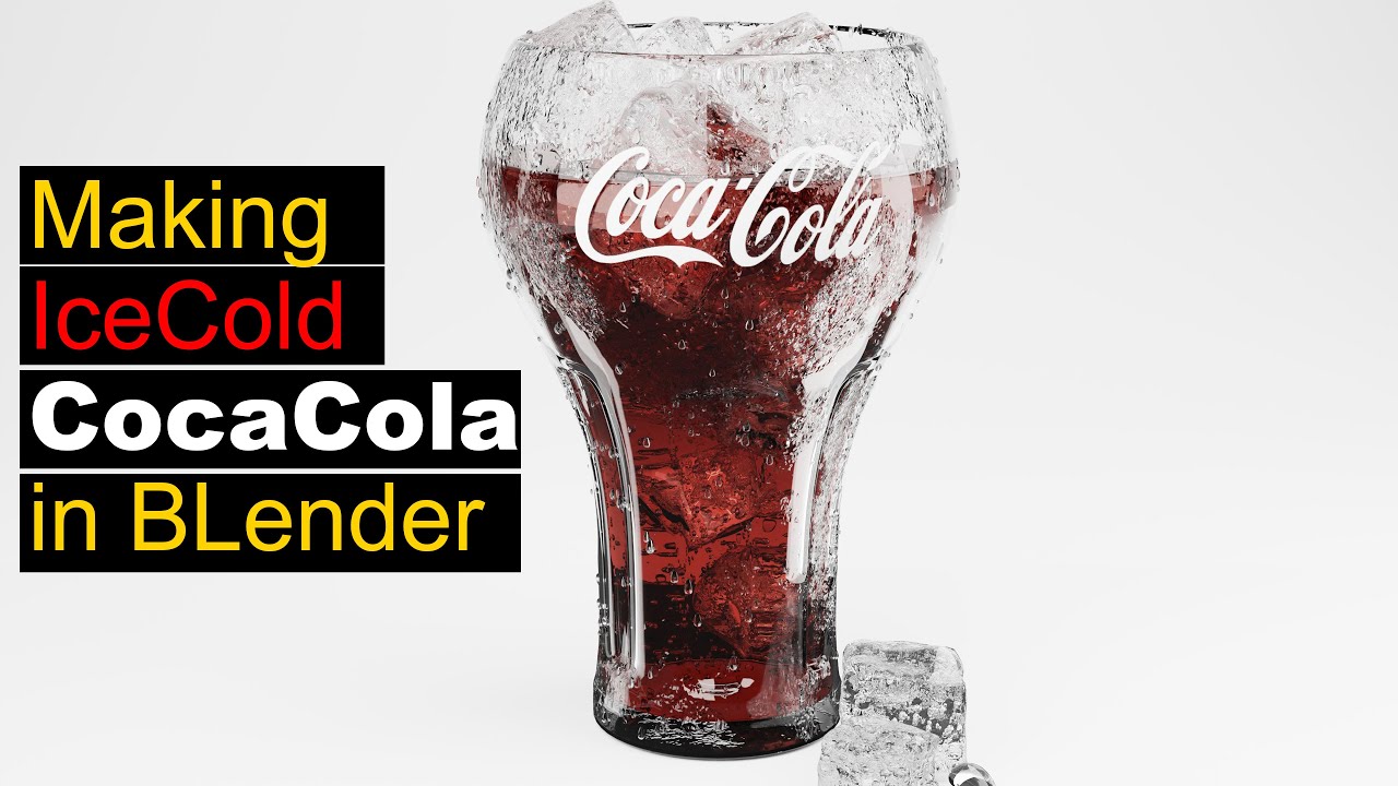 creating an ice cold glass of cocacola in blender