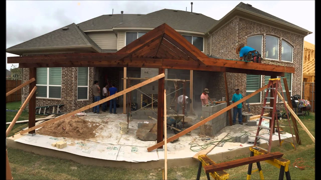 Custom Designed Patio Cover and Outdoor Living Area in Frisco, TX.