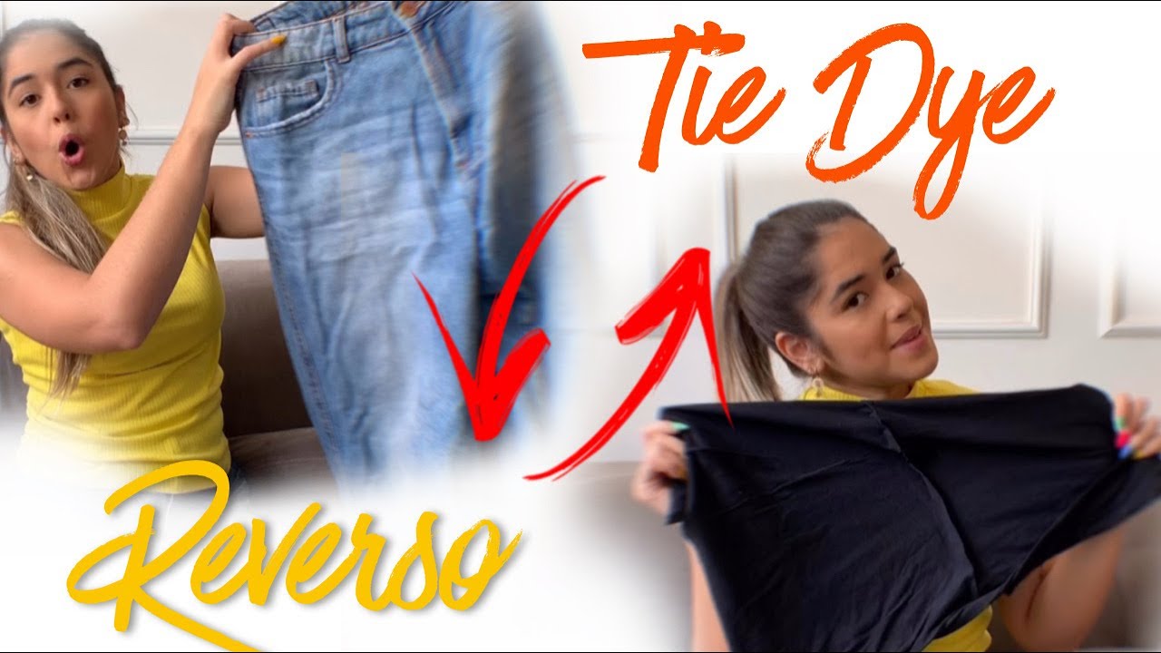 DIY - COMO FAZER TIE DYE COM ÁGUA SANITÁRIA.