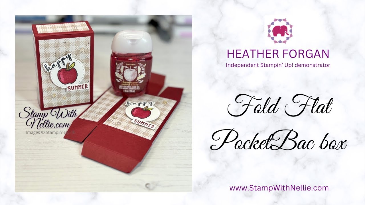 How to make a fold flat PocketBac gift box with Stampin' Up! Choose Happy stamp set