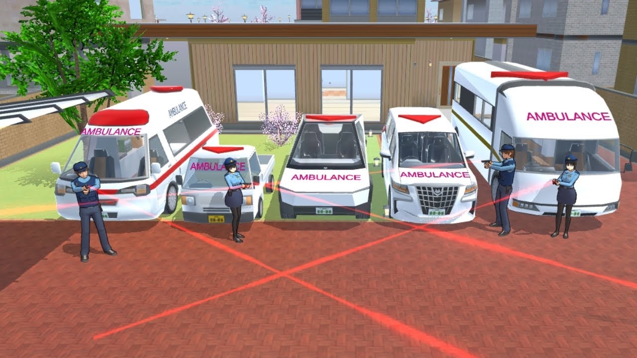 All Ambulance Cars Collection at Boy Home 🏘️🏡 Sakura School Simulator 