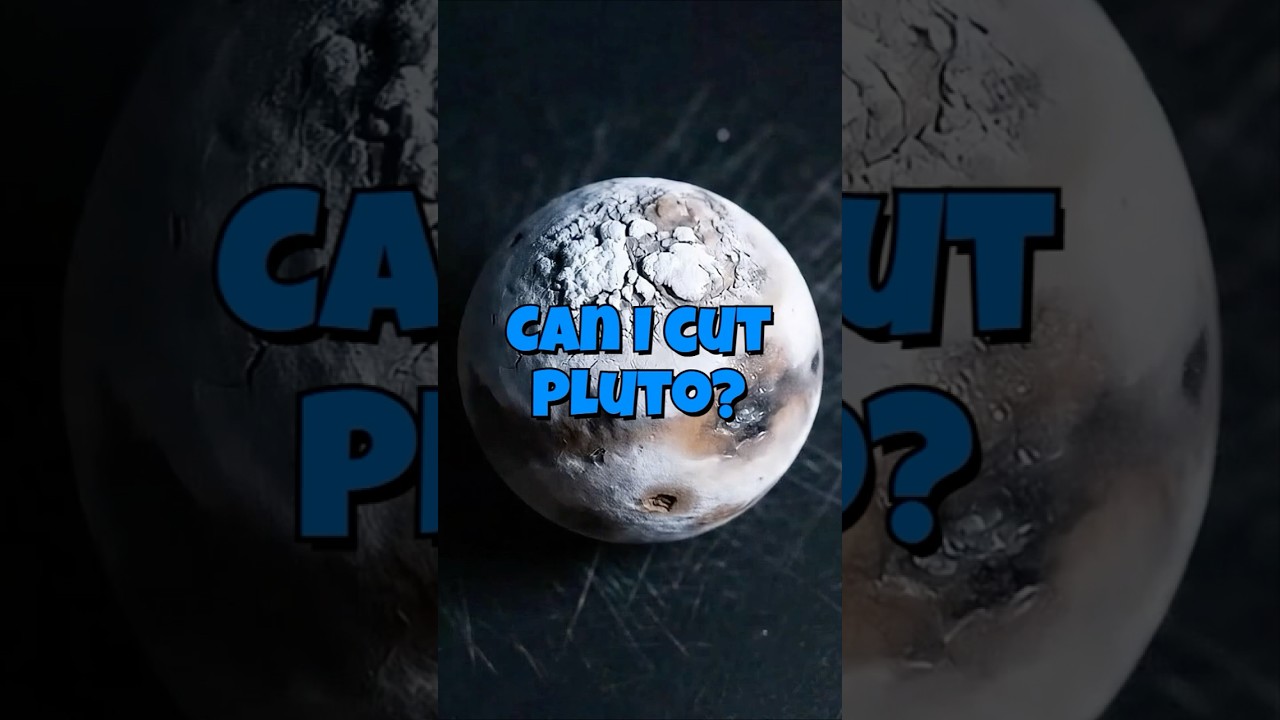 Can I cut Pluto? #asmr #planetcutting #pluto #dwarfplanet  #asmrcutting  #shorts