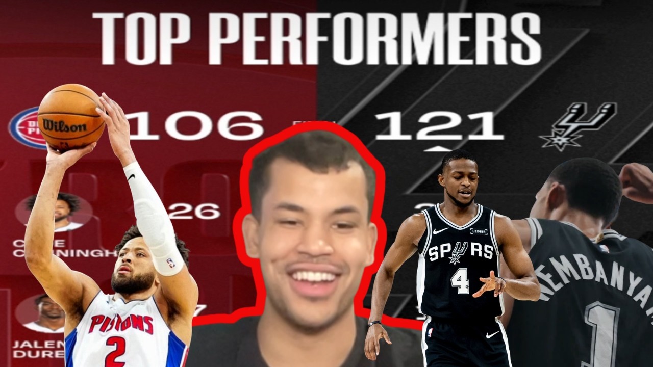 WEMBY SMOKES CADE AGAINNNNN!!!!   SPURS VS PISTONS REACTION!!!