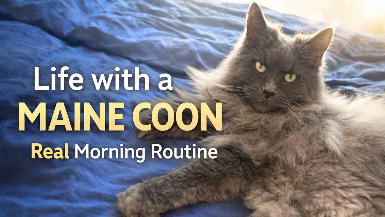 👉 Life with a Maine Coon | Real Morning Routine