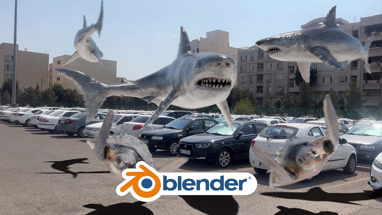 چطور در بلندر جلوه های ویژه انجام بدیم | VFX Blender Shark Animation 🦈