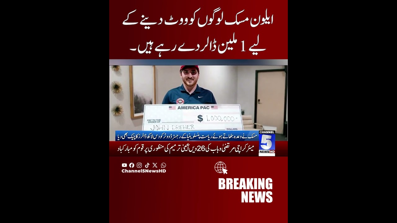 Elon Musk Giving 1 Million Dollar To People To Vote In | 5 NEWS