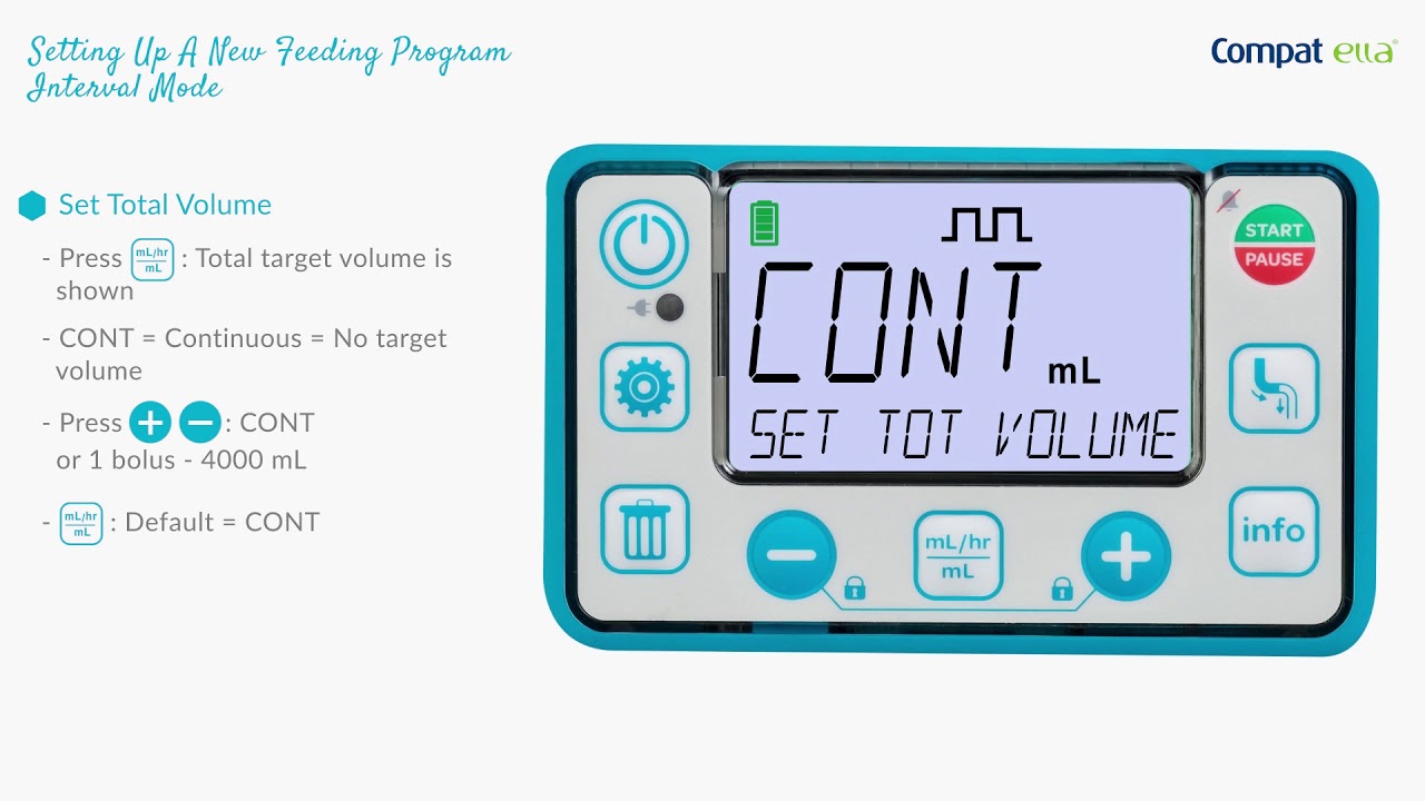 14- Compat Ella - Set up a new feeding program in interval mode