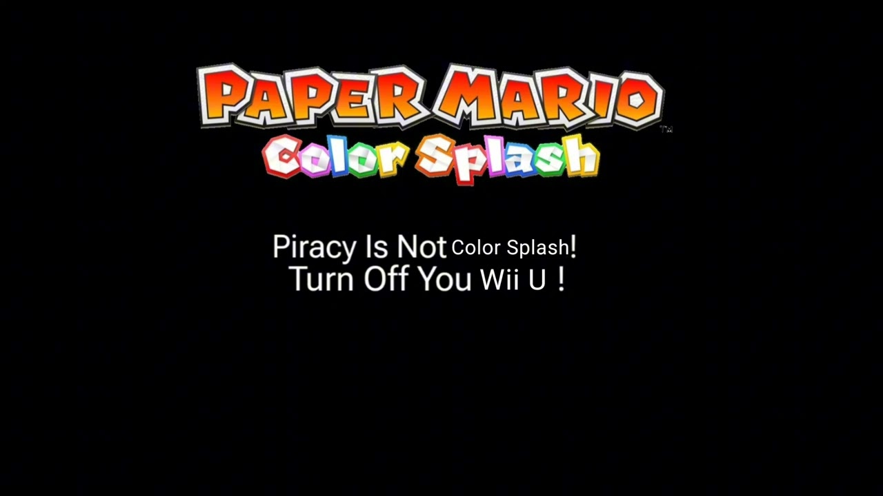Paper Mario Color Splash Anti Piracy Screen | @Om_Nom_Doidos_YT