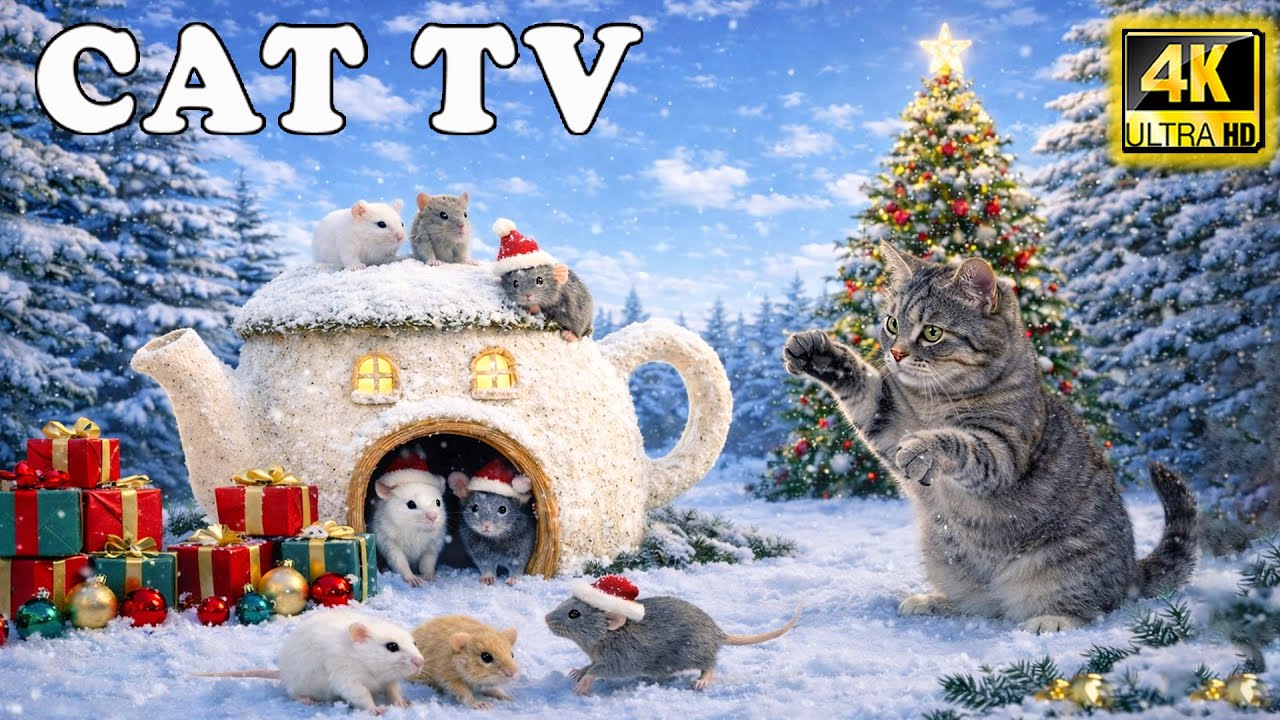 Cat TV for Cats 🐭 Fast Real Mice Everywhere! Run & Hide Maze | Stress-Relief Cat Entertainment