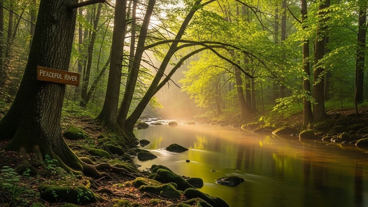 River Flow Through Forest 🌲🌊 Peaceful Soundscape for Sleep and Inner Peace #2712