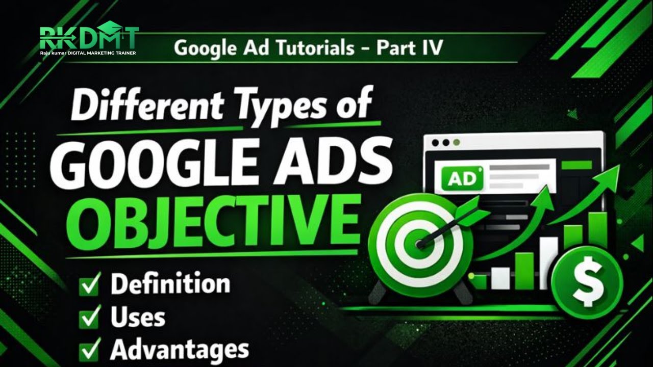 Google Ads Campaigns Objective | Definition, Uses, Advantages | Google Ads Tutorials Part IV | RKDMT