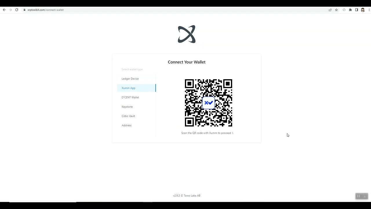How to connect XUMM Wallet with XRPToolkit