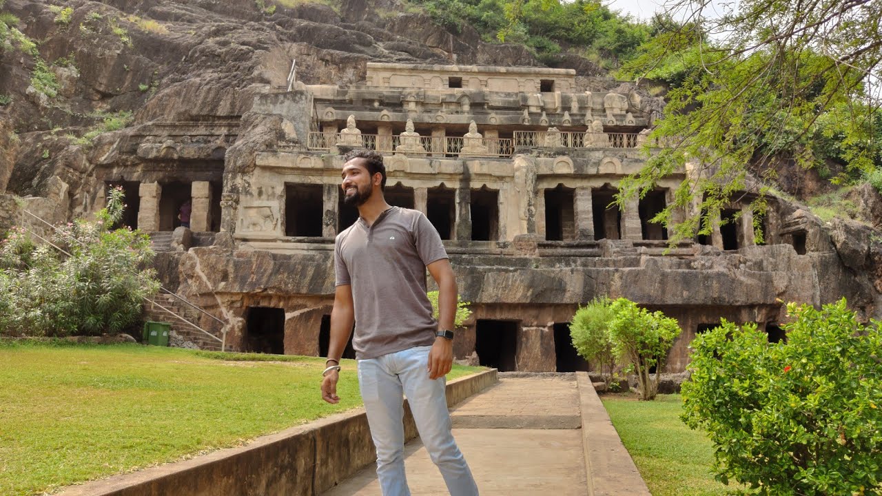What's inside the 5th Century Caves?? | Undavalli Caves | Xploring South India Ep.06