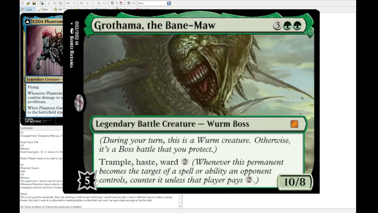 Custom Zelda MTG - Designing Bosses