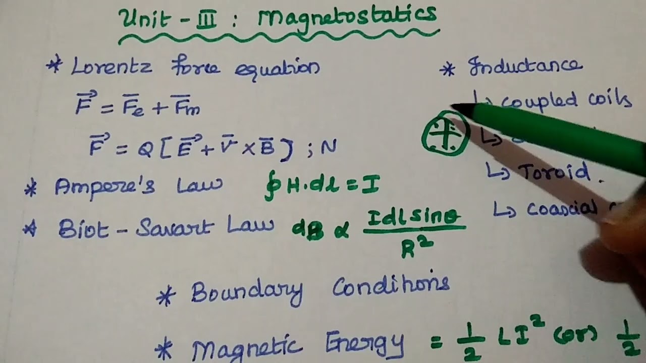 EC3452 - EMF - Important Questions and Revision for all Units