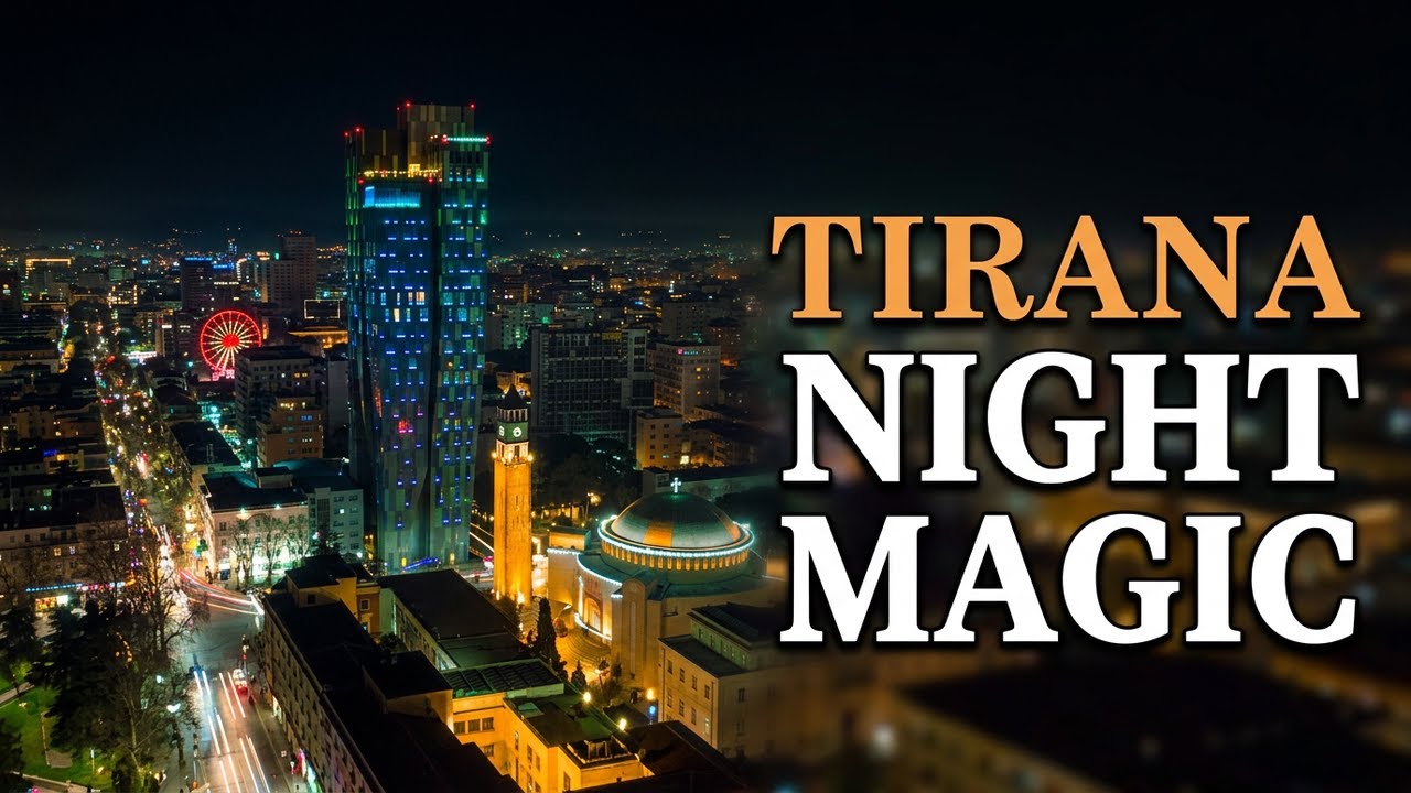 Tirana Albania Naten 2026 - Gezuar Vitin e Ri | This City Turns Into Magic At Night With Lights