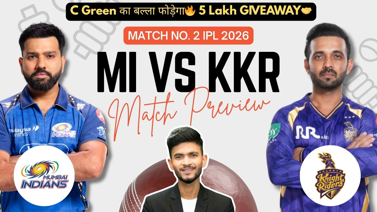 MI vs KKR Match Prediction | IPL 2026 | Match - 2 | IPL Match Prediction | Cricket Prediction